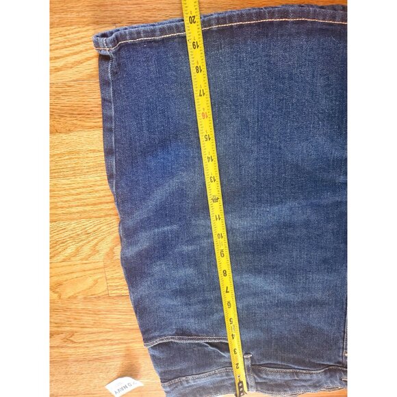 Old Navy Womens Denim Button-Front Skirt Size 20 Plus Size Stretch Blue Jean - Picture 5 of 7
